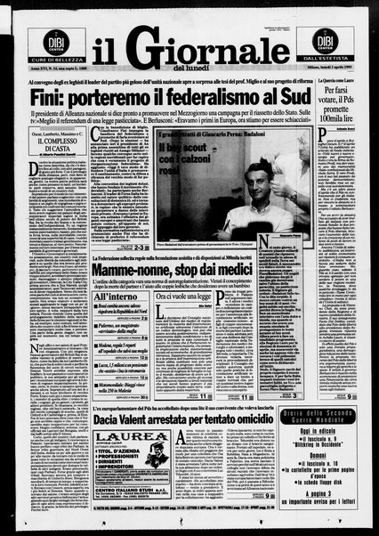 Il giornale del lunedi